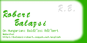 robert balazsi business card